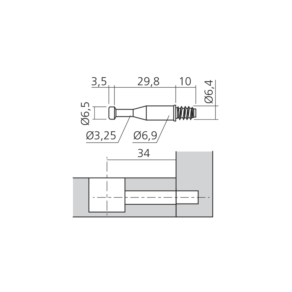 Tourillon filet bois