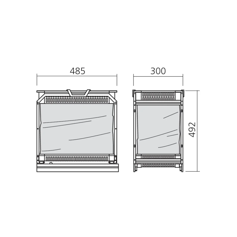 Ensemble coulissant tissu