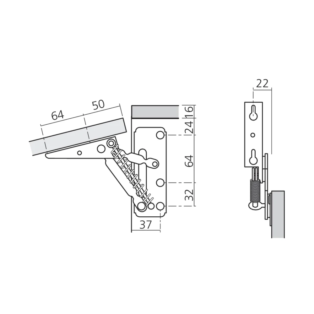 Ferrure pour porte relevable