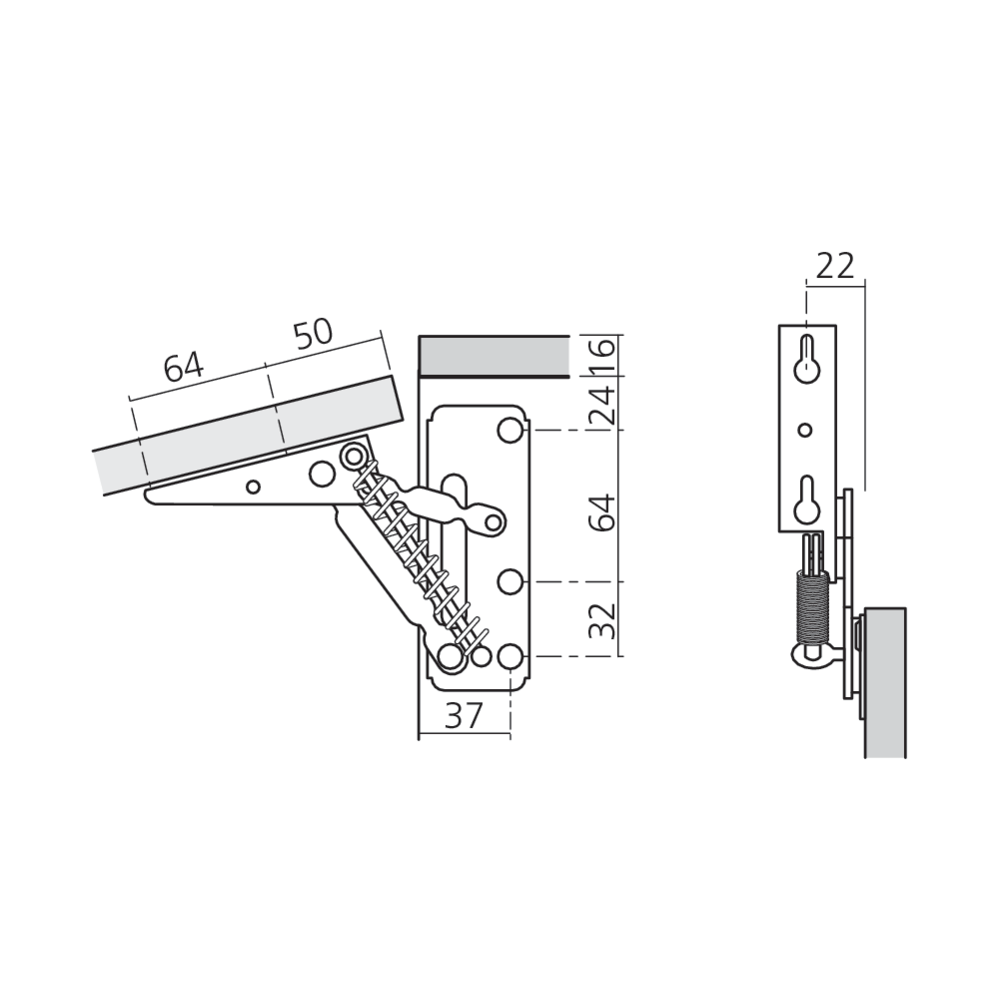 Ferrure pour porte relevable
