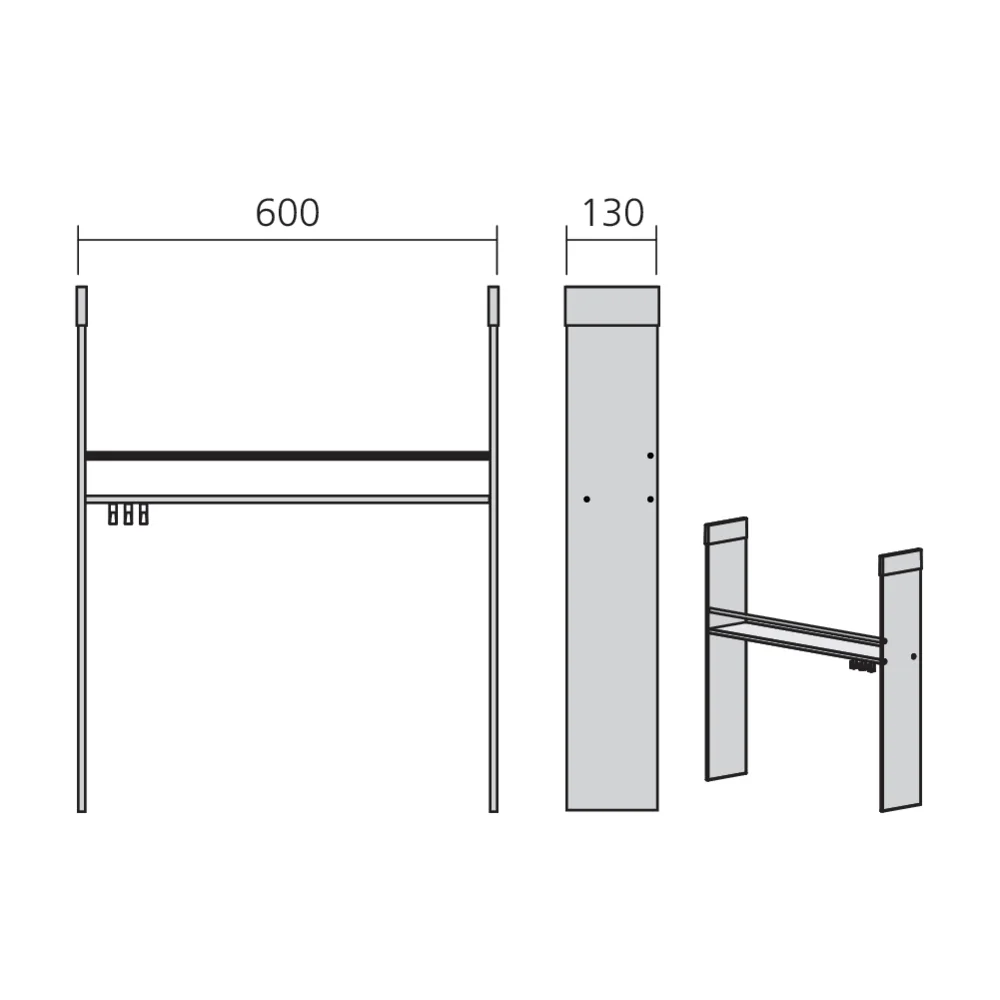 Etagère pour fond de crédence MODULAR 600 mm