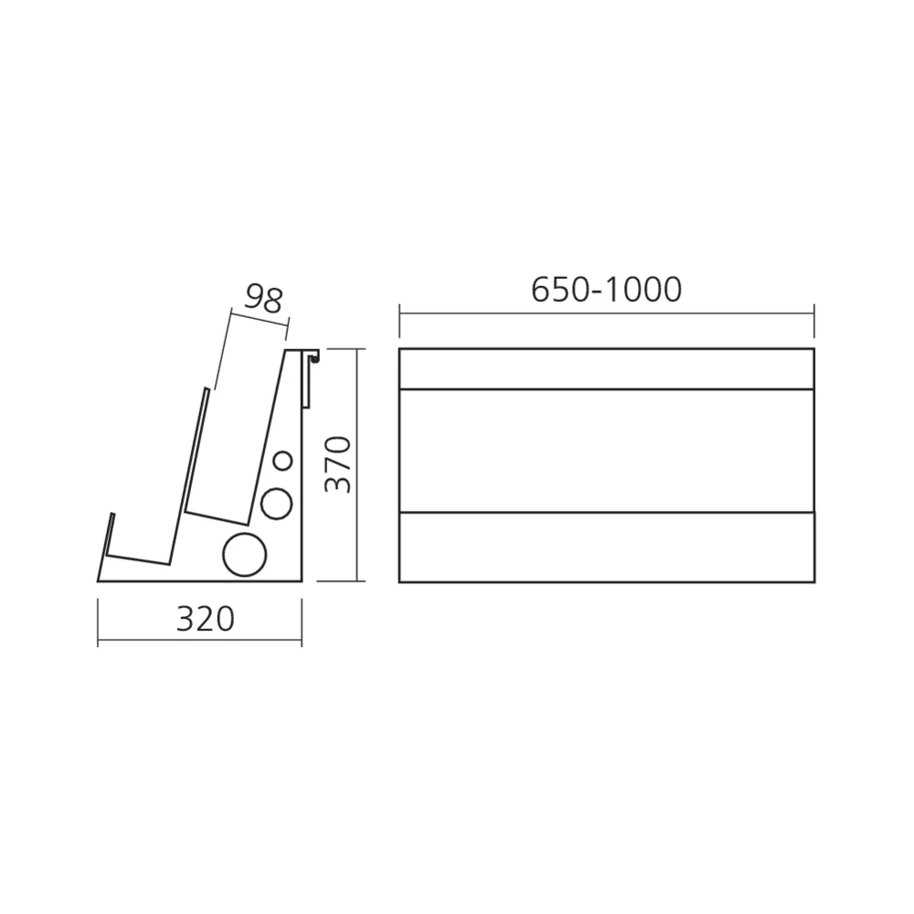 Présentoir 2 niveaux