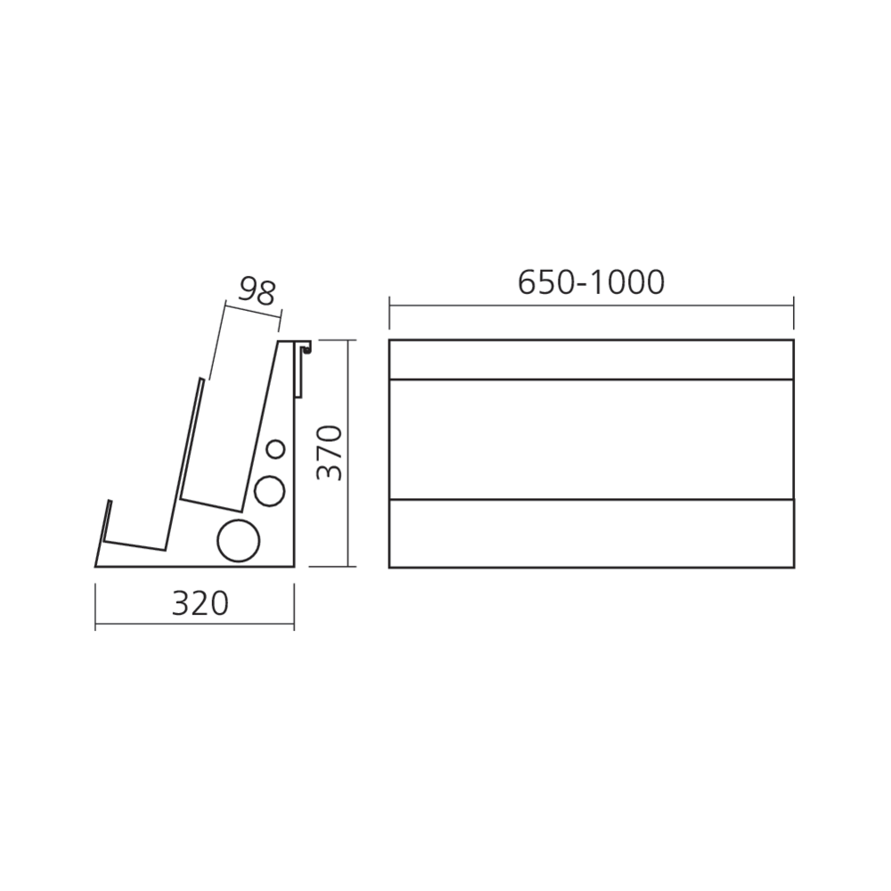 Présentoir 2 niveaux