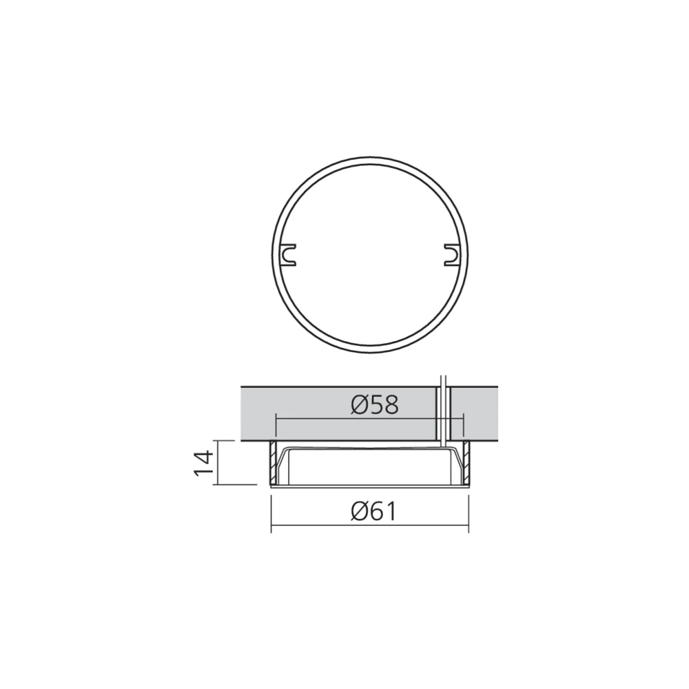 Bague de réhausse pour spot rond