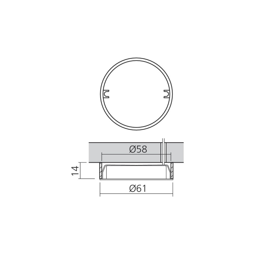 Bague de réhausse pour spot rond