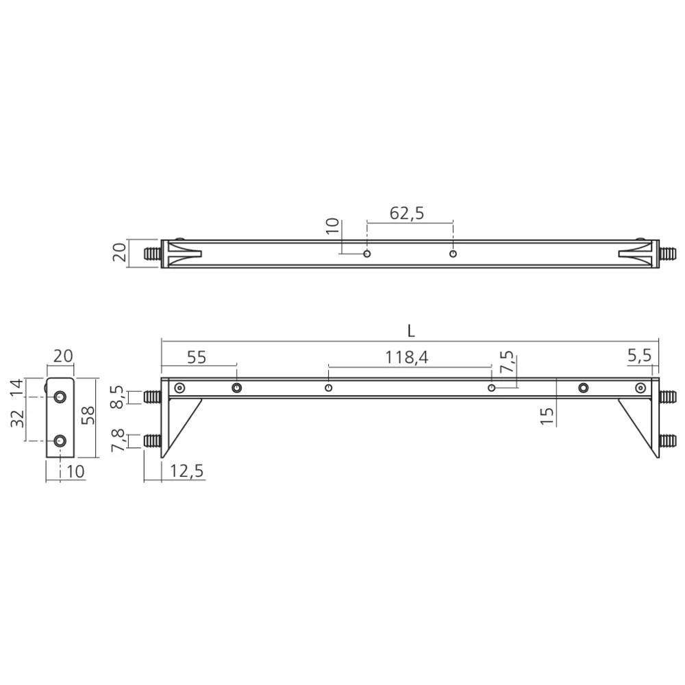 Traverse avant pour caisson
