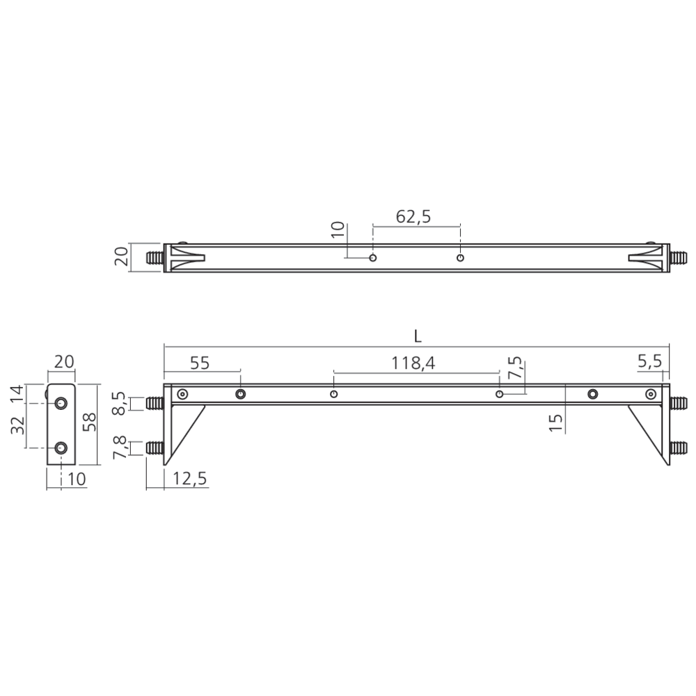 Traverse avant pour caisson
