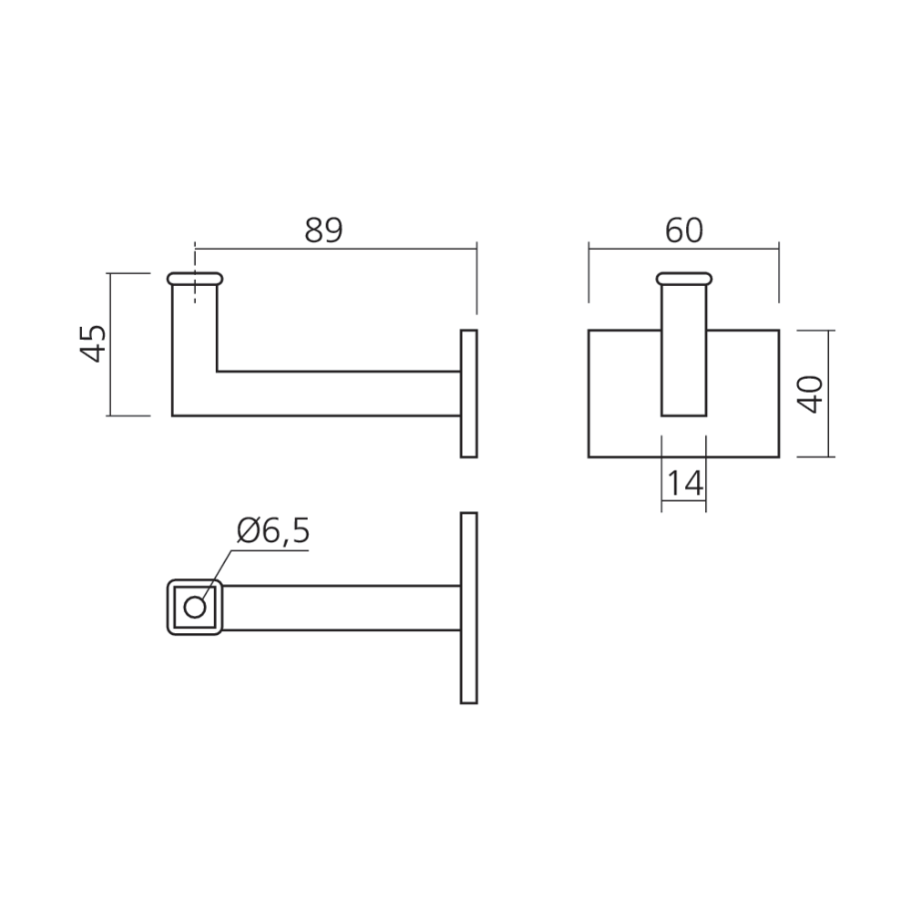 Support fixe SQUARE-LINE carré