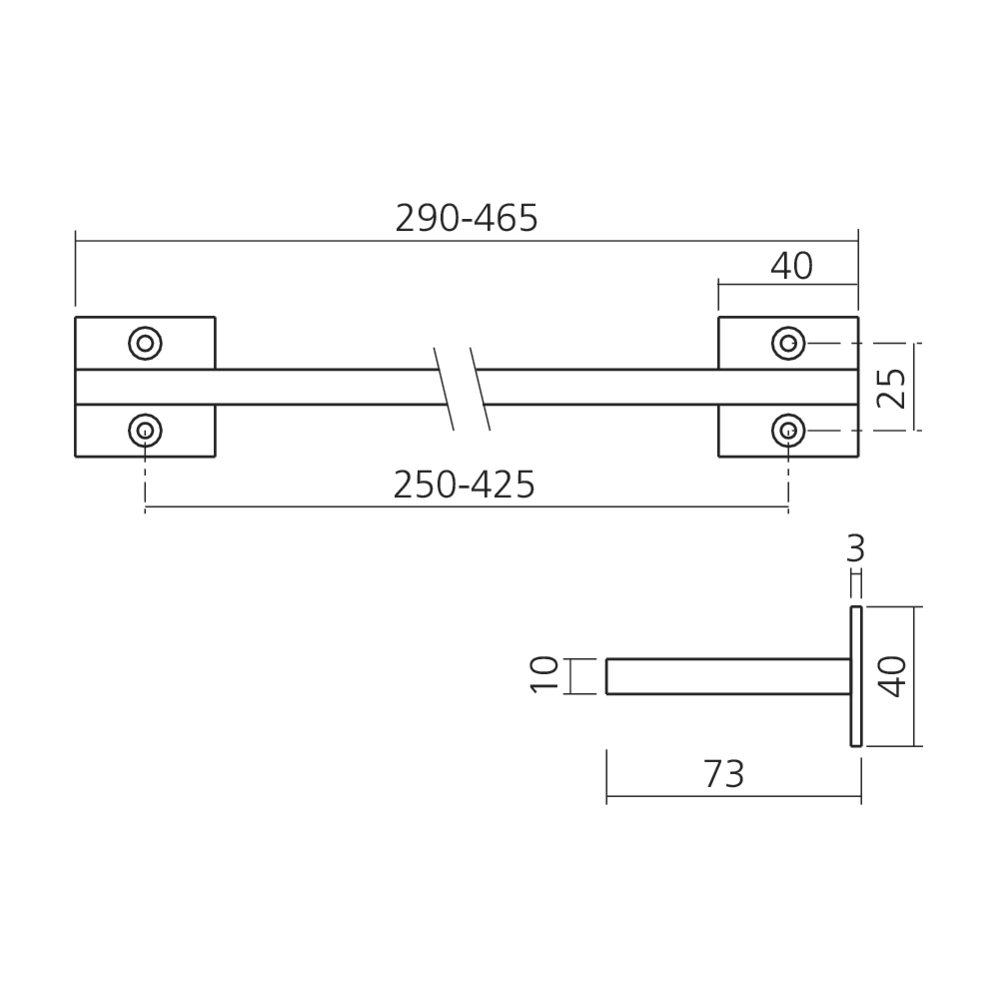 Porte-serviettes simple SLIM