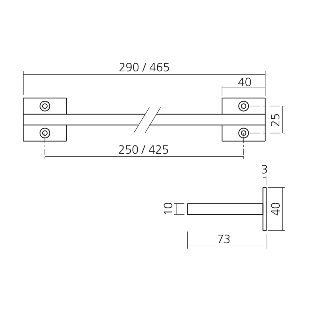 Porte-serviettes simple SLIM