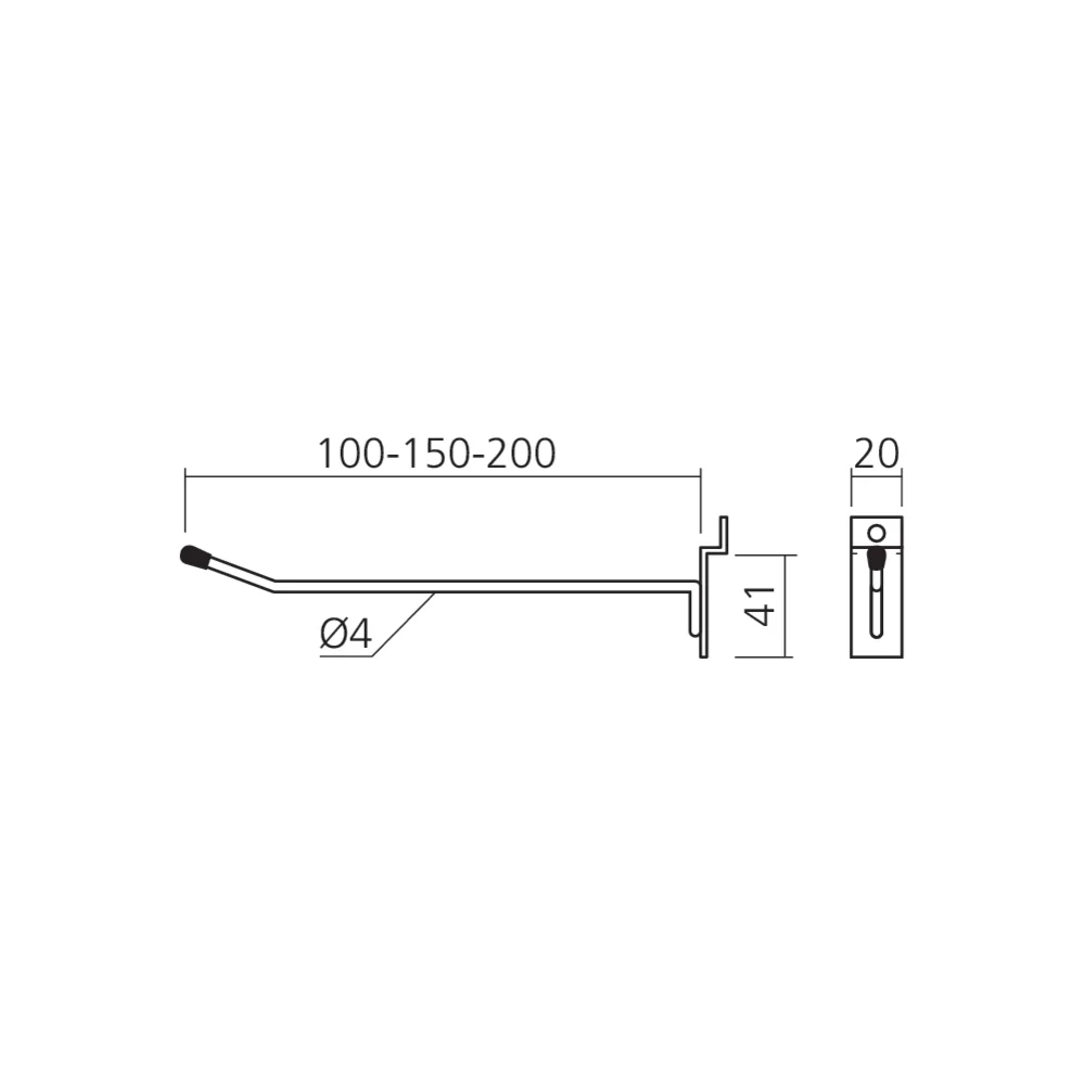 Crochet simple chromé