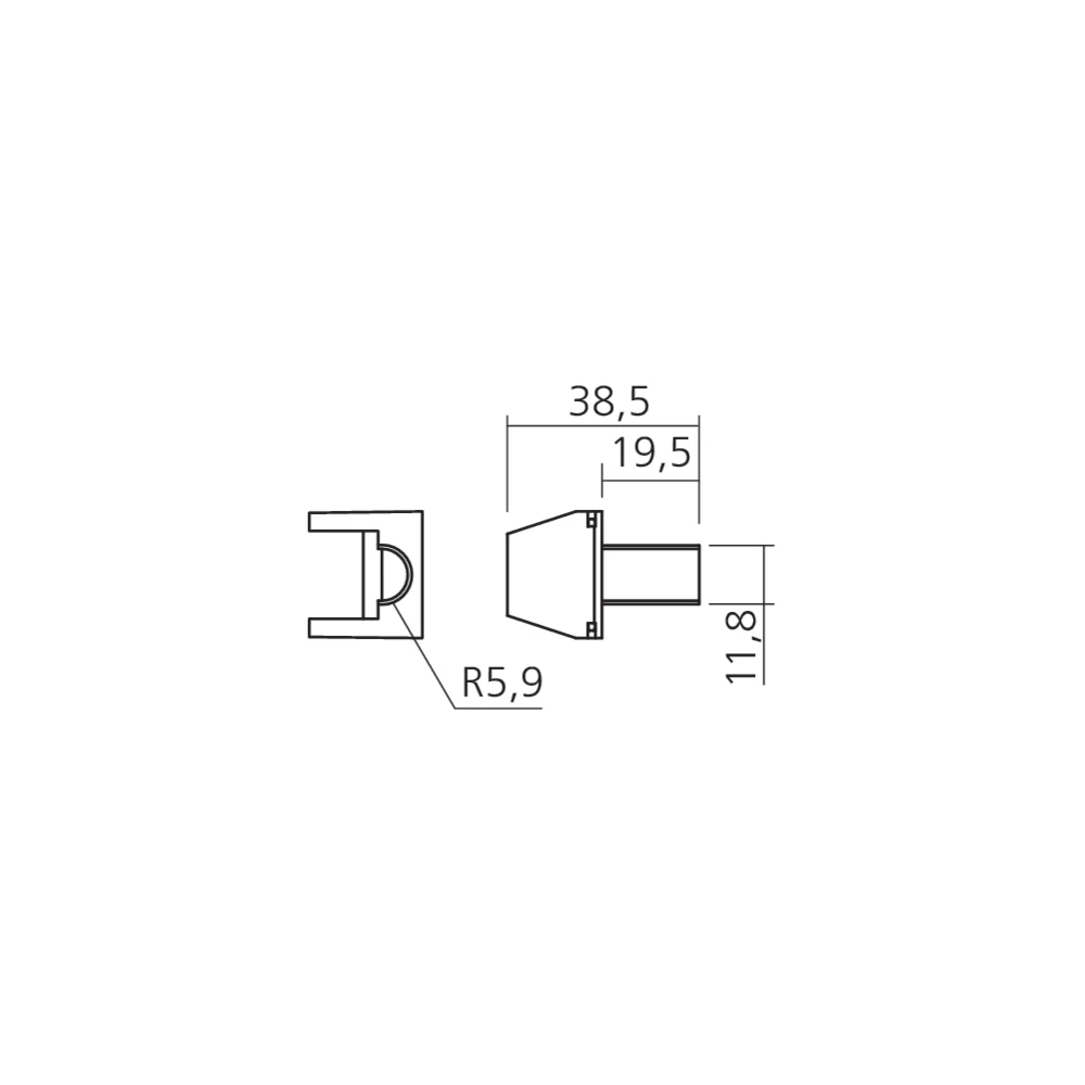 Embout pour profil horizontal LOFT 1
