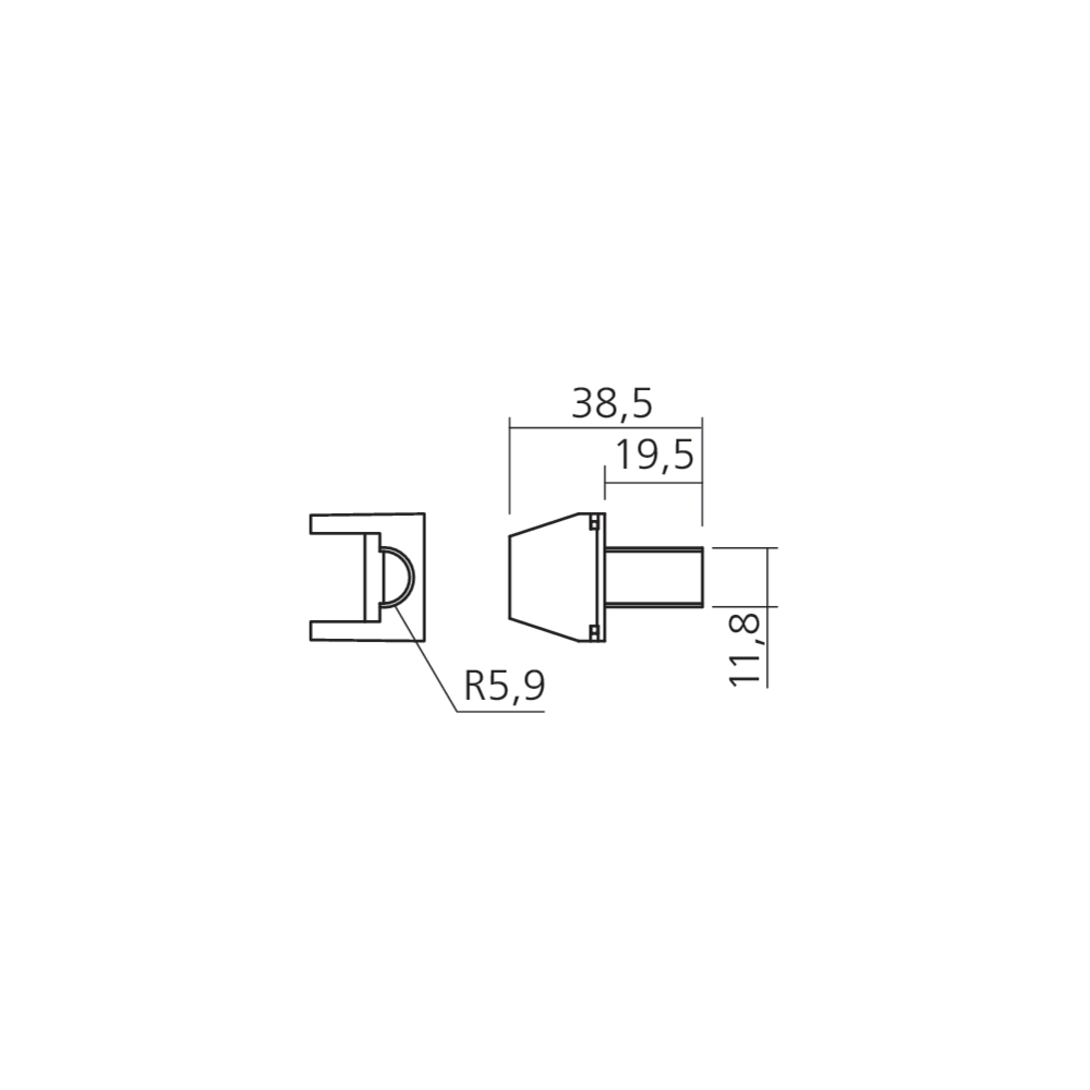 Embout pour profil horizontal LOFT 1