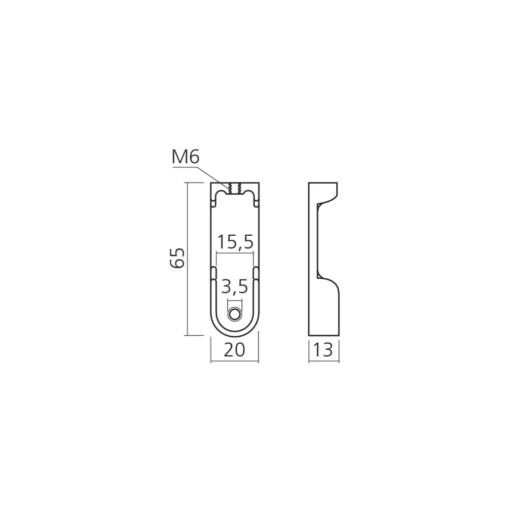 Support tube d'extrémité