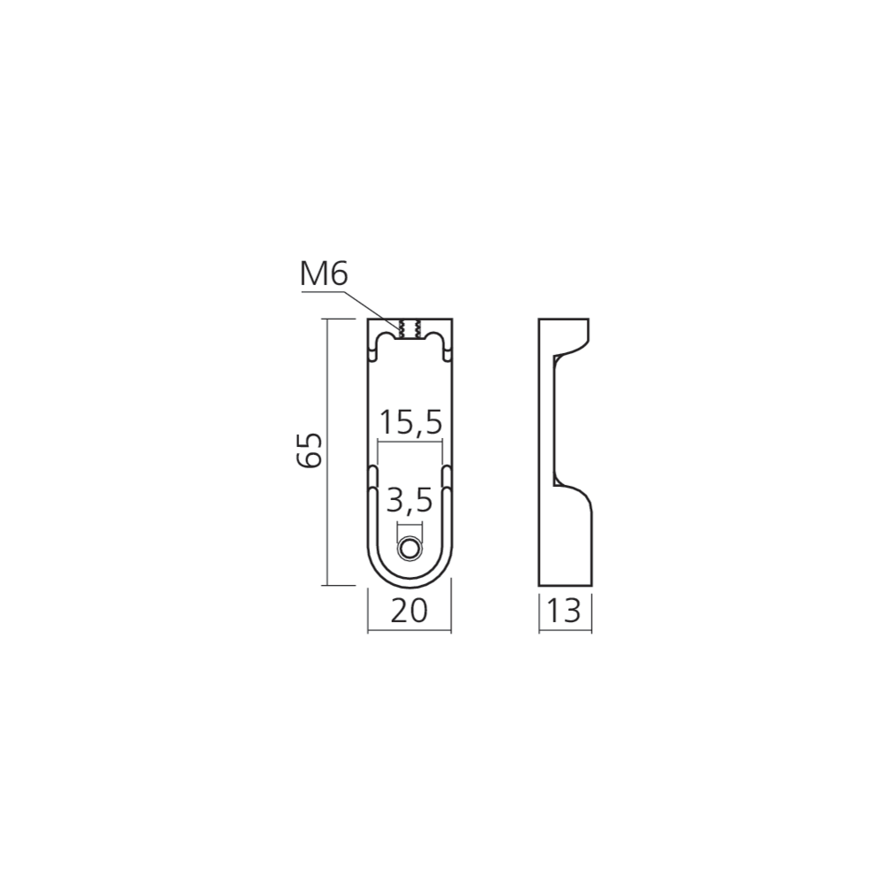 Support tube d'extrémité