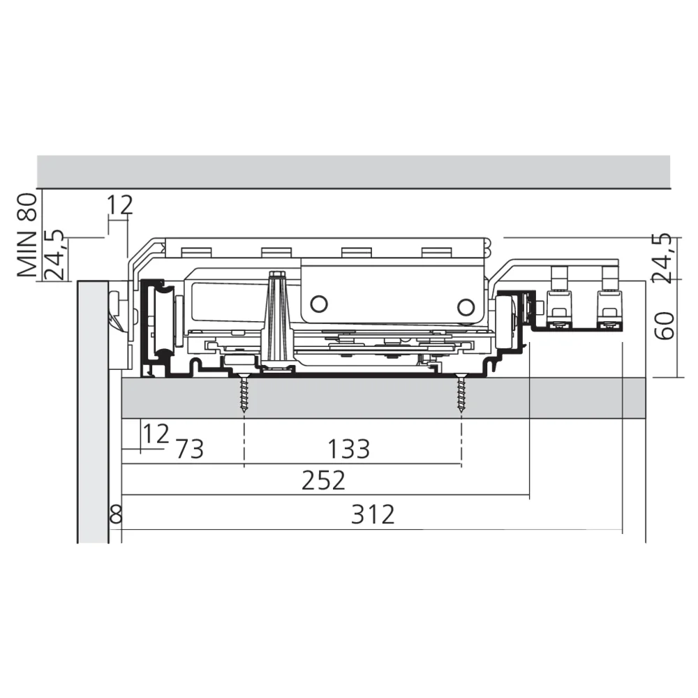 Set de montage en applique PS40
