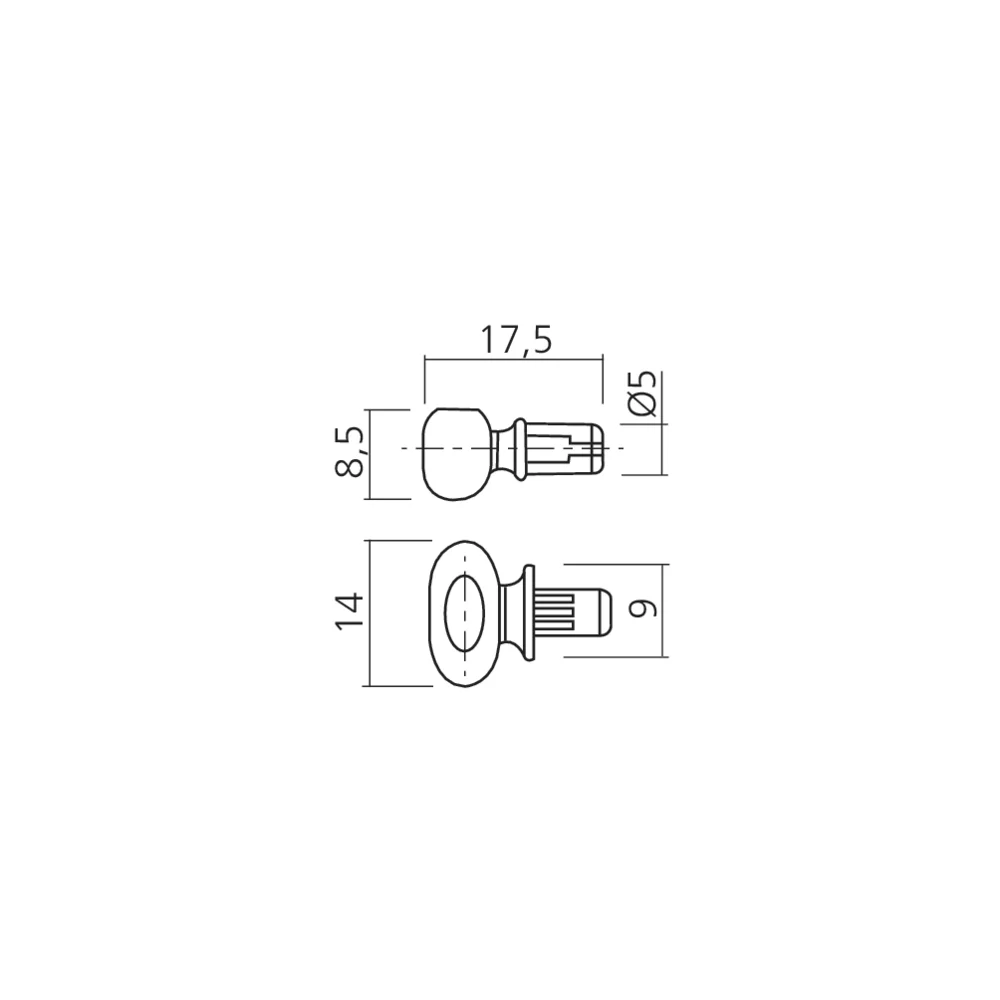 Taquet de glace Ø5 mm
