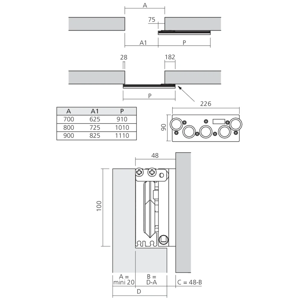 Garniture 1 porte bois