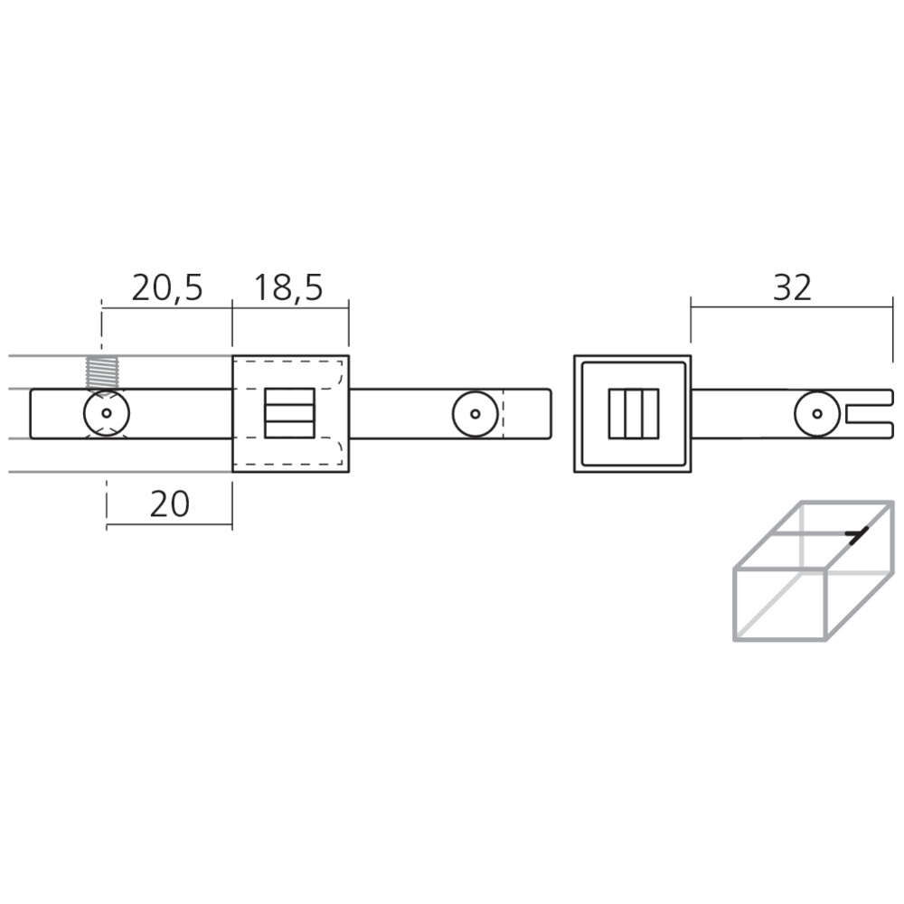 Jonction intermédiaire 3 voies CADRO