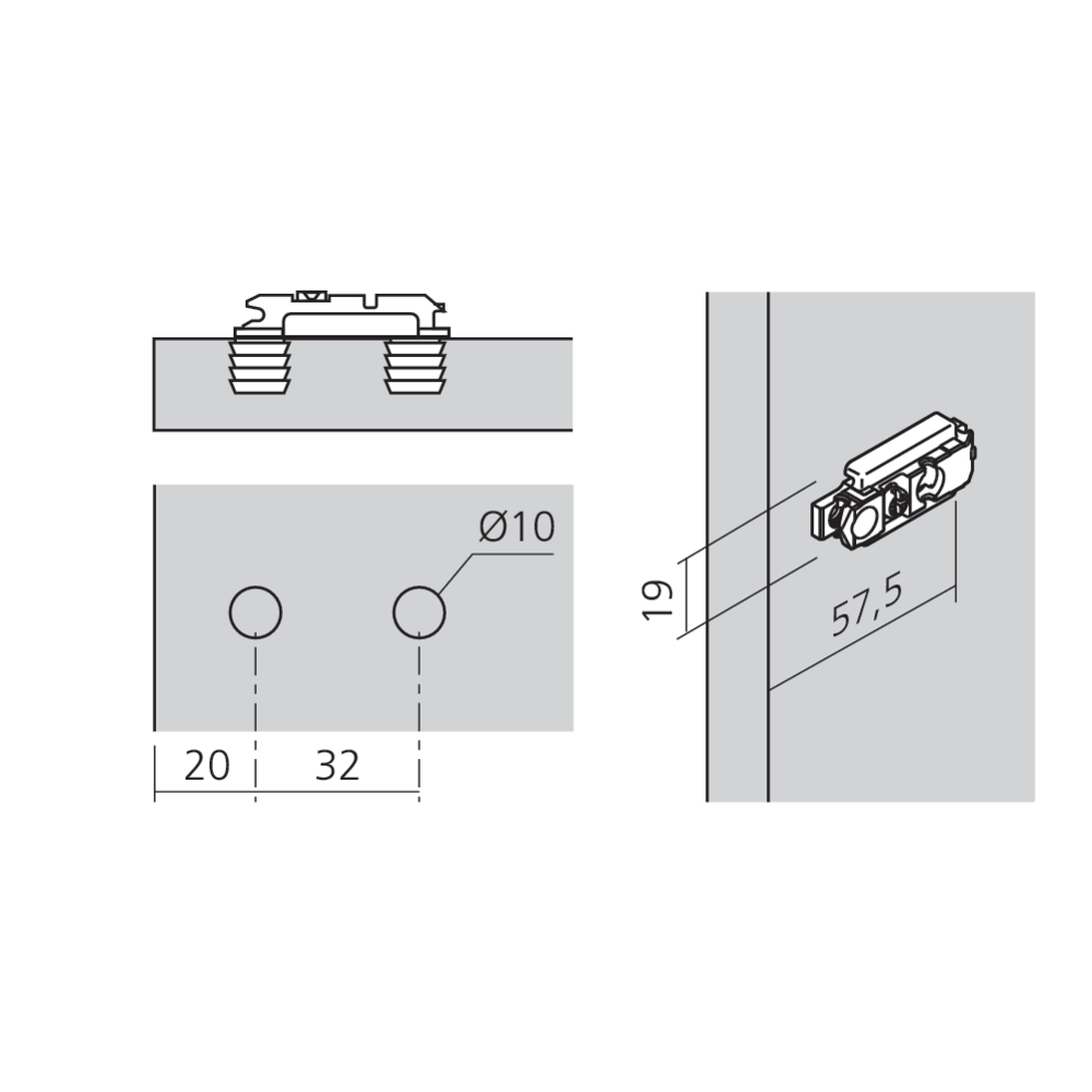 Embase CLIP à frapper