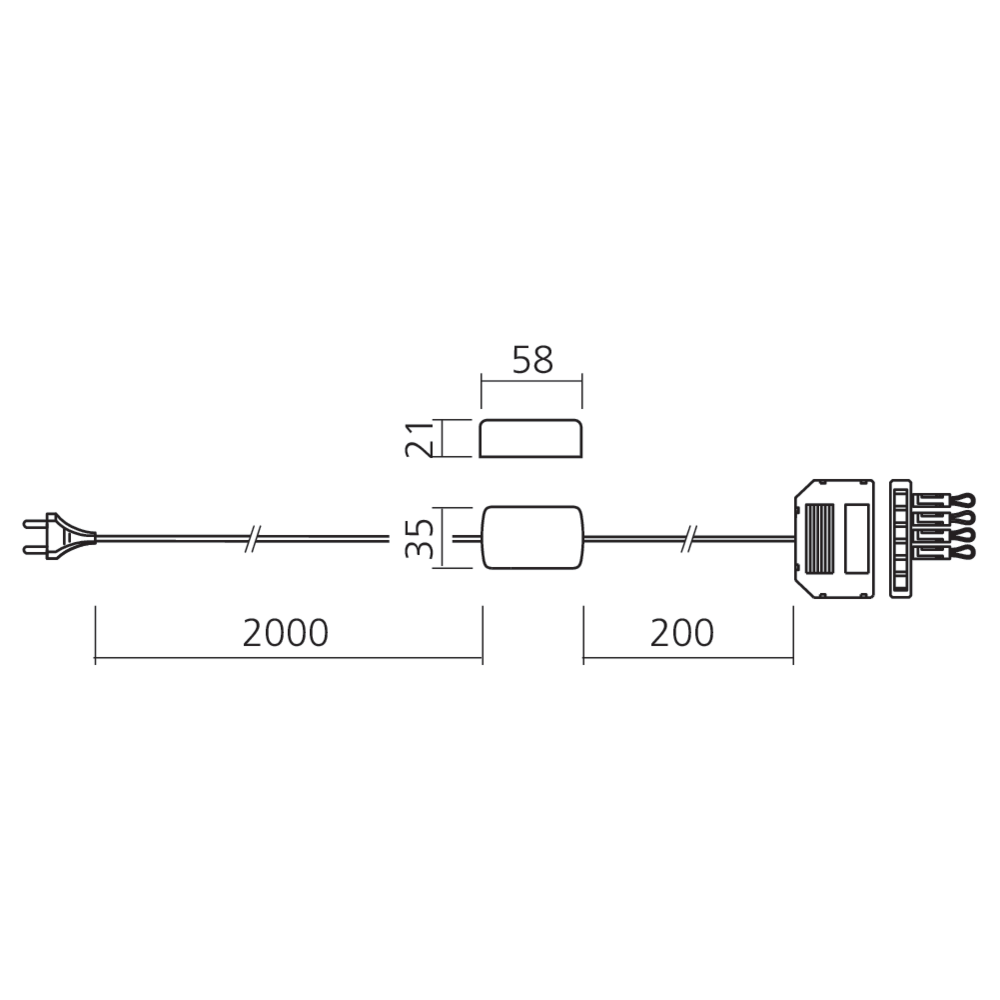 Transformateur 230 V - 350 mA