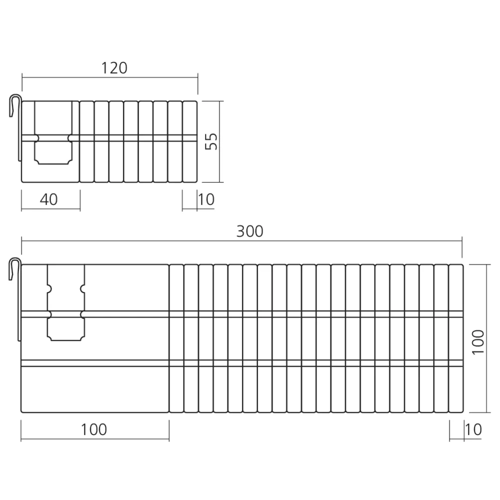 Séparateur sécable porte-étiquette 55