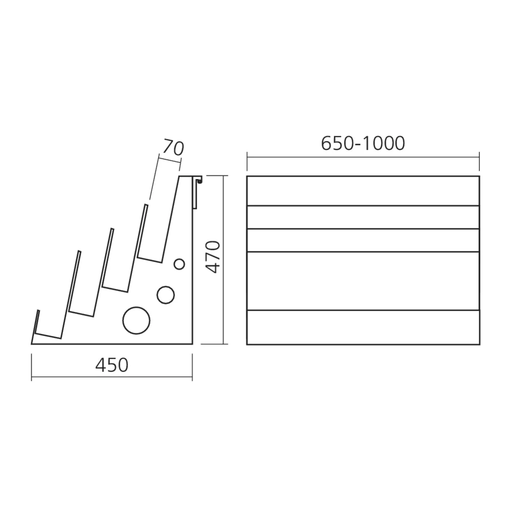 Présentoir 4 niveaux