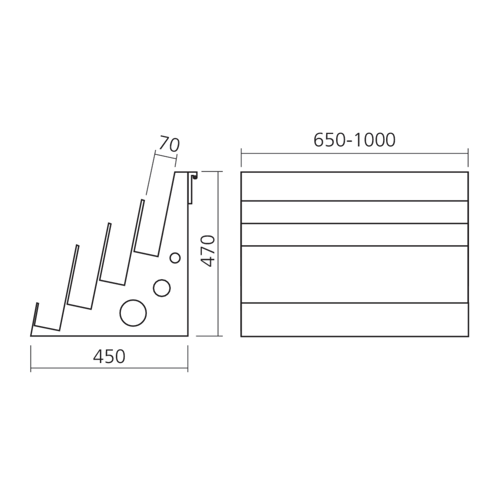 Présentoir 4 niveaux