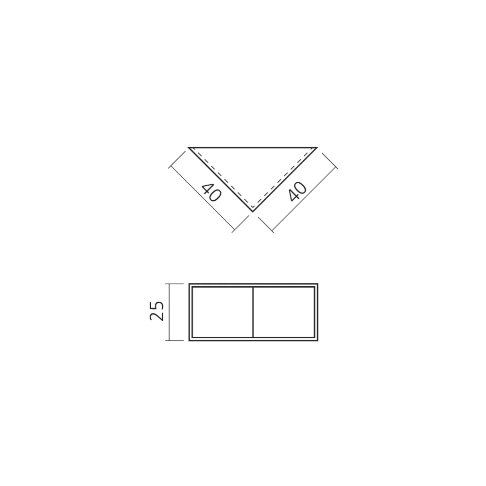 Coin 25 x 40 x 40 fermé