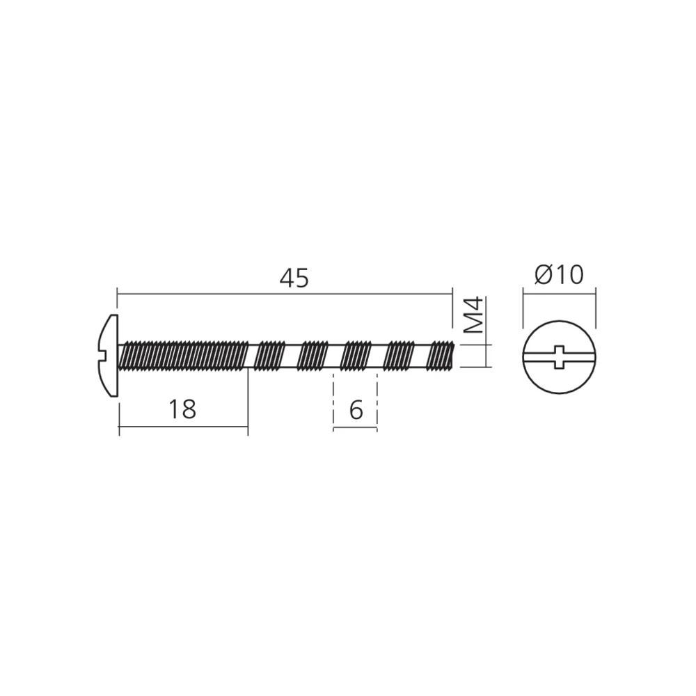 Vis TRL M4 auto-cassante