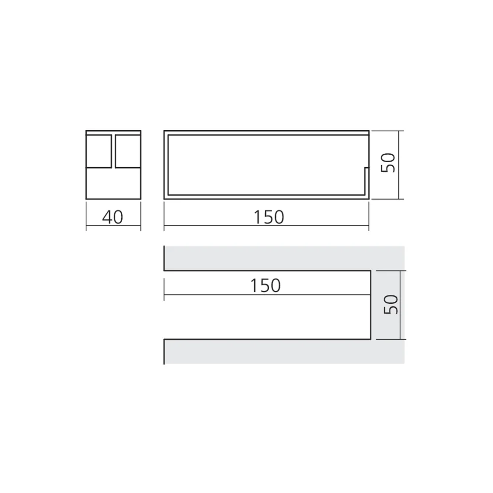 Poignée horizontale pour coulissant