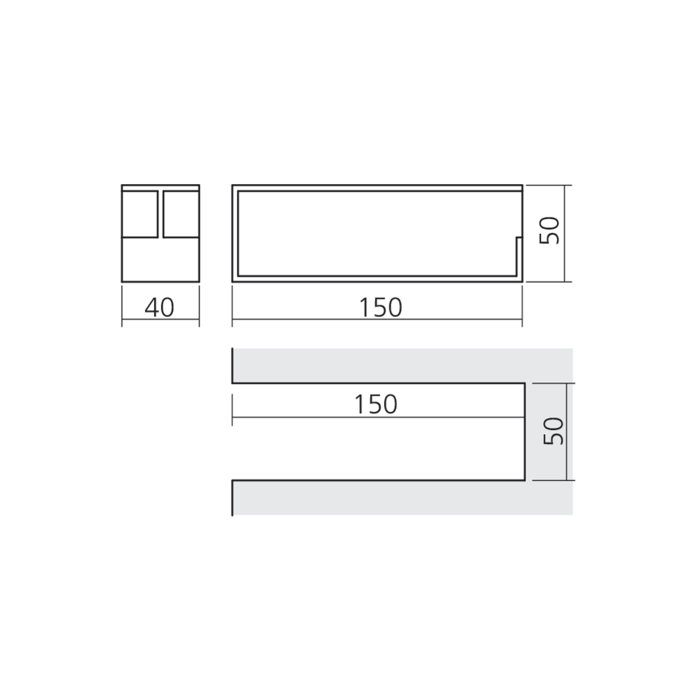 Poignée horizontale pour coulissant