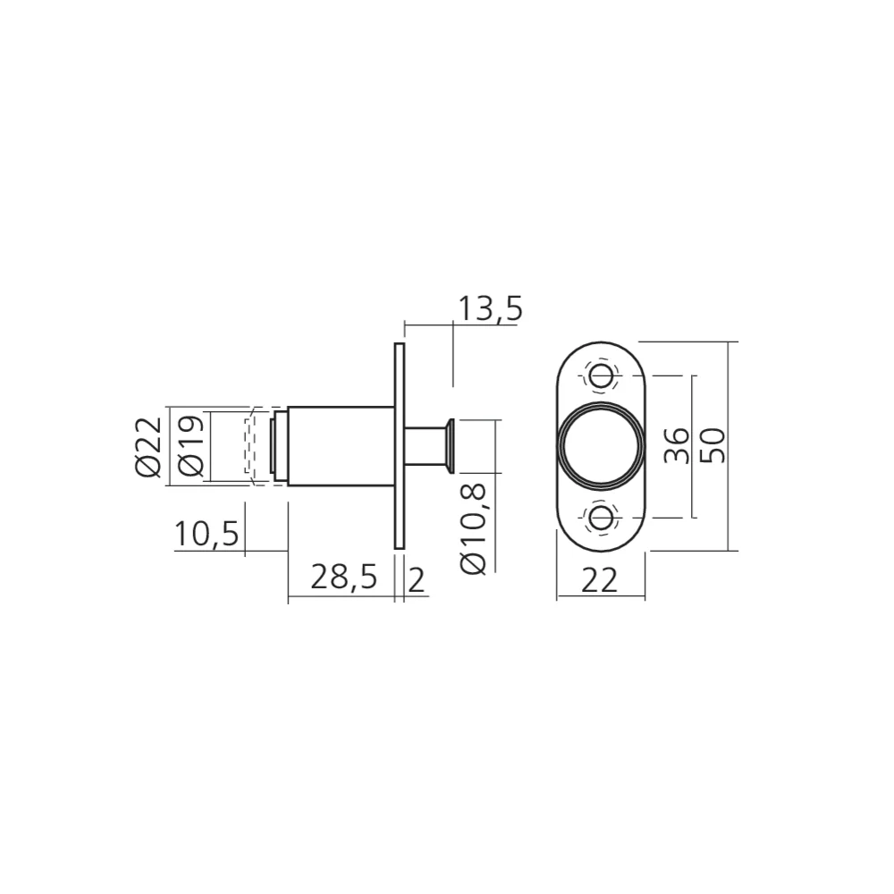 Serrure VCS à poussoir
