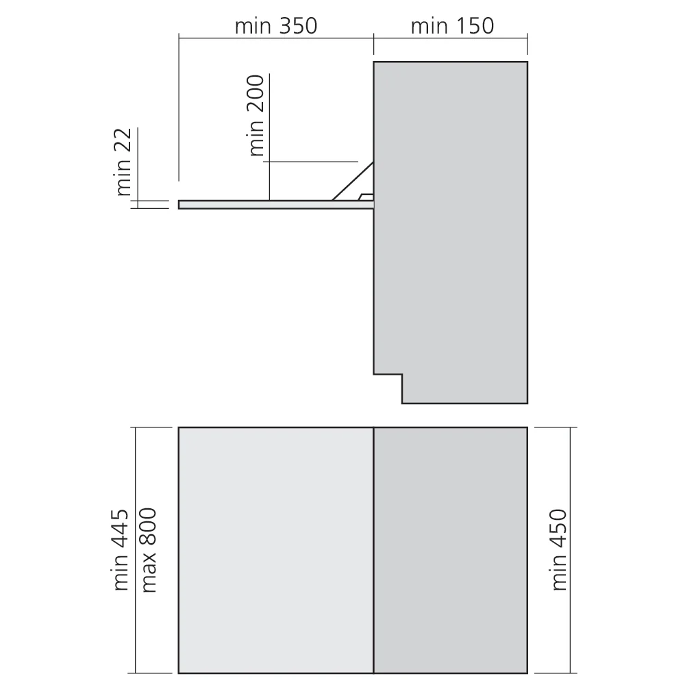 Ferrure d'abattant DESK