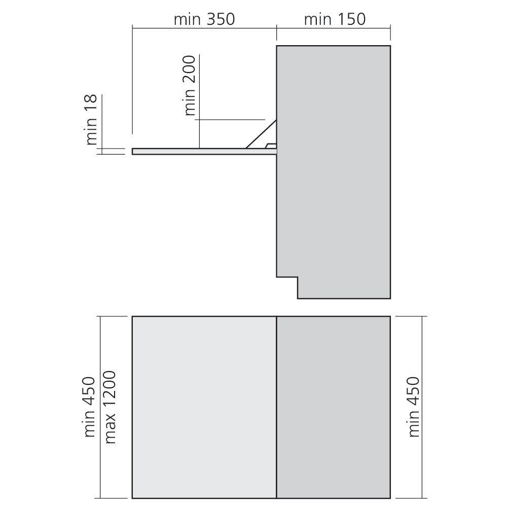 Ferrure d'abattant DESK