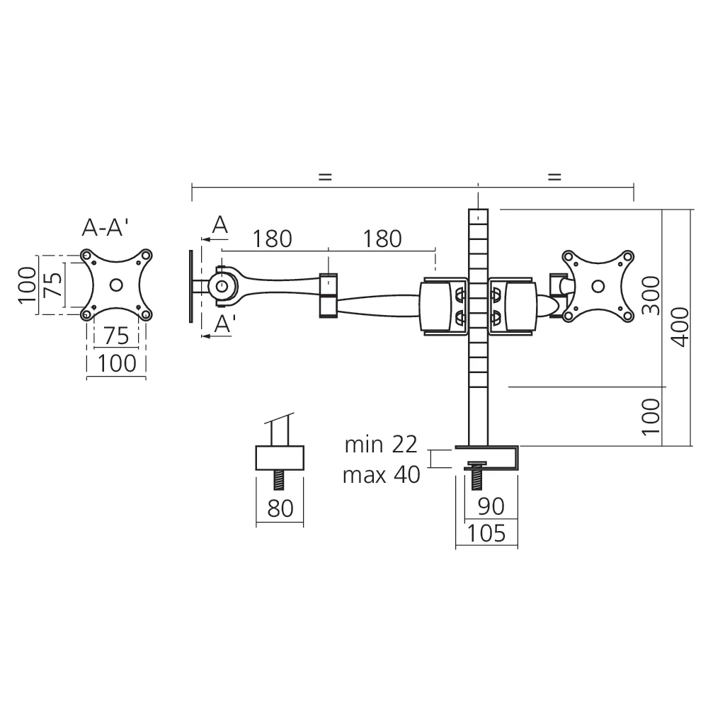 Support double-écran QUATRO