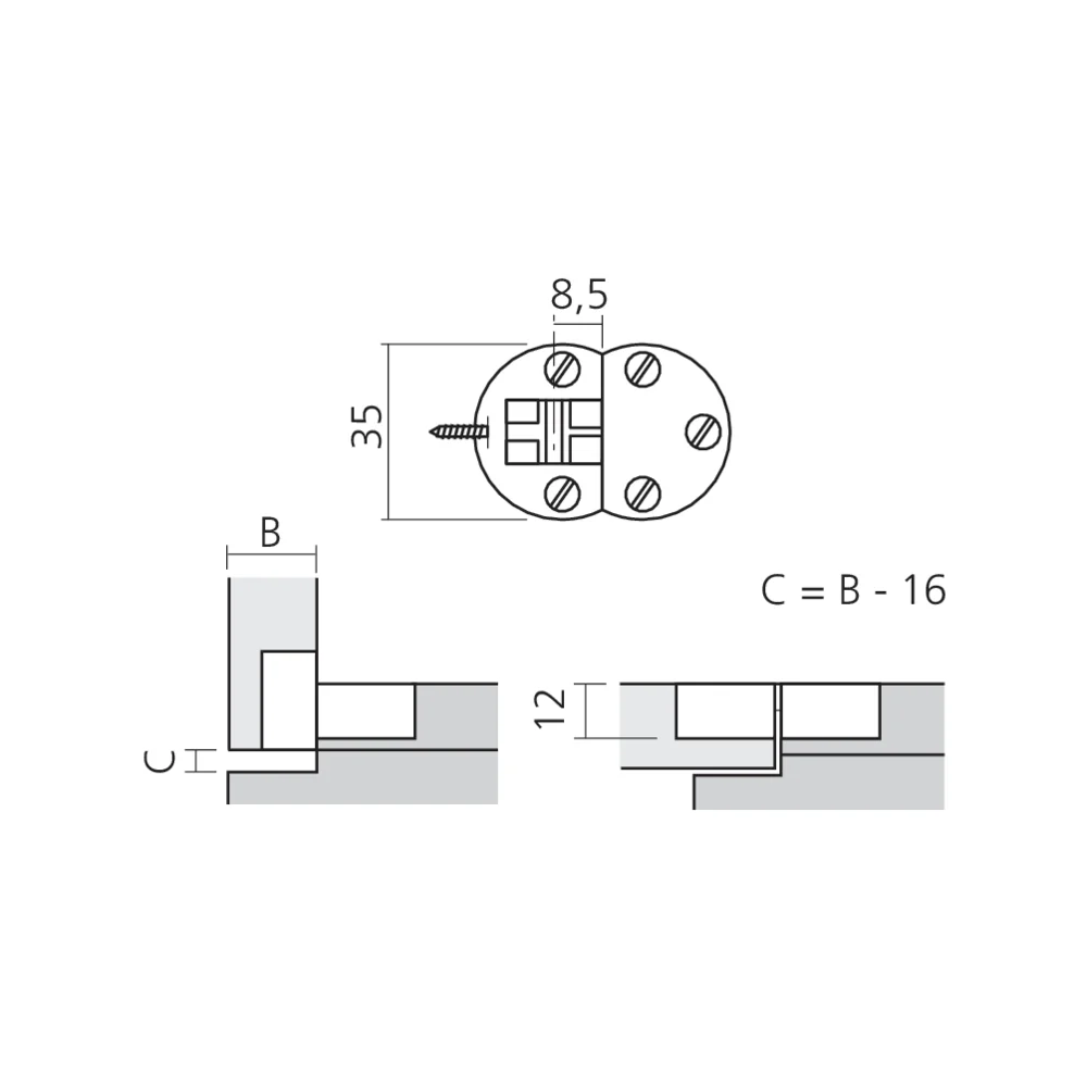 Charnière pour abattant
