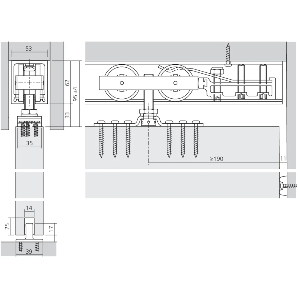 Garniture 1 porte Junior 160