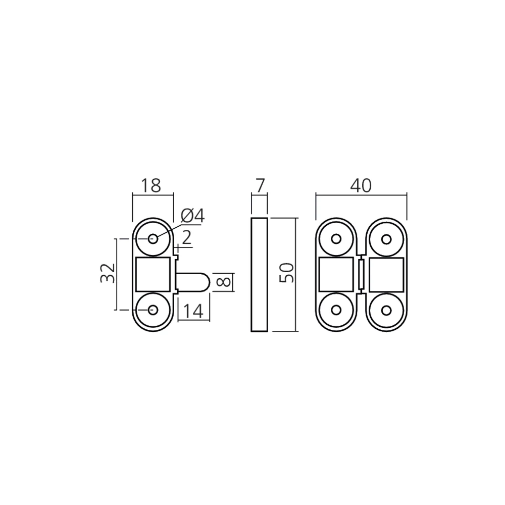 Ferrure d'assemblage à plat