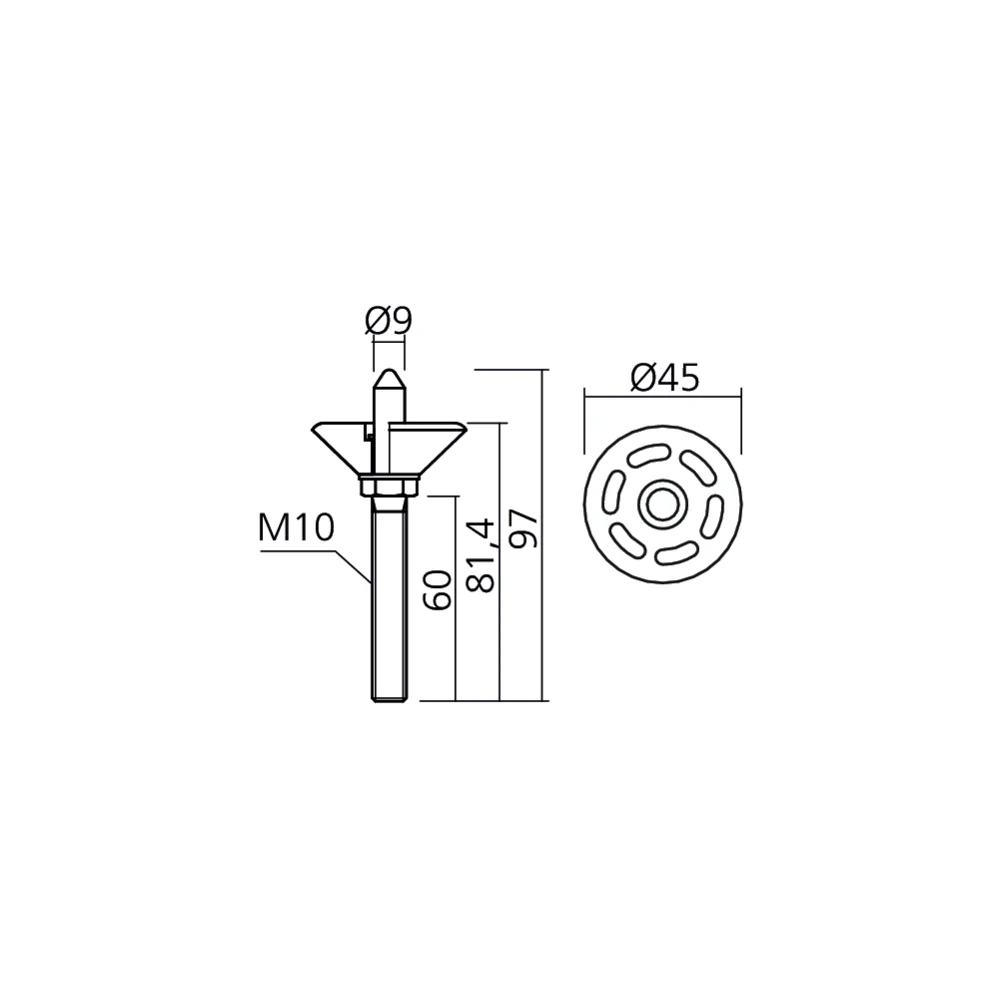 Vérin de plafond M10
