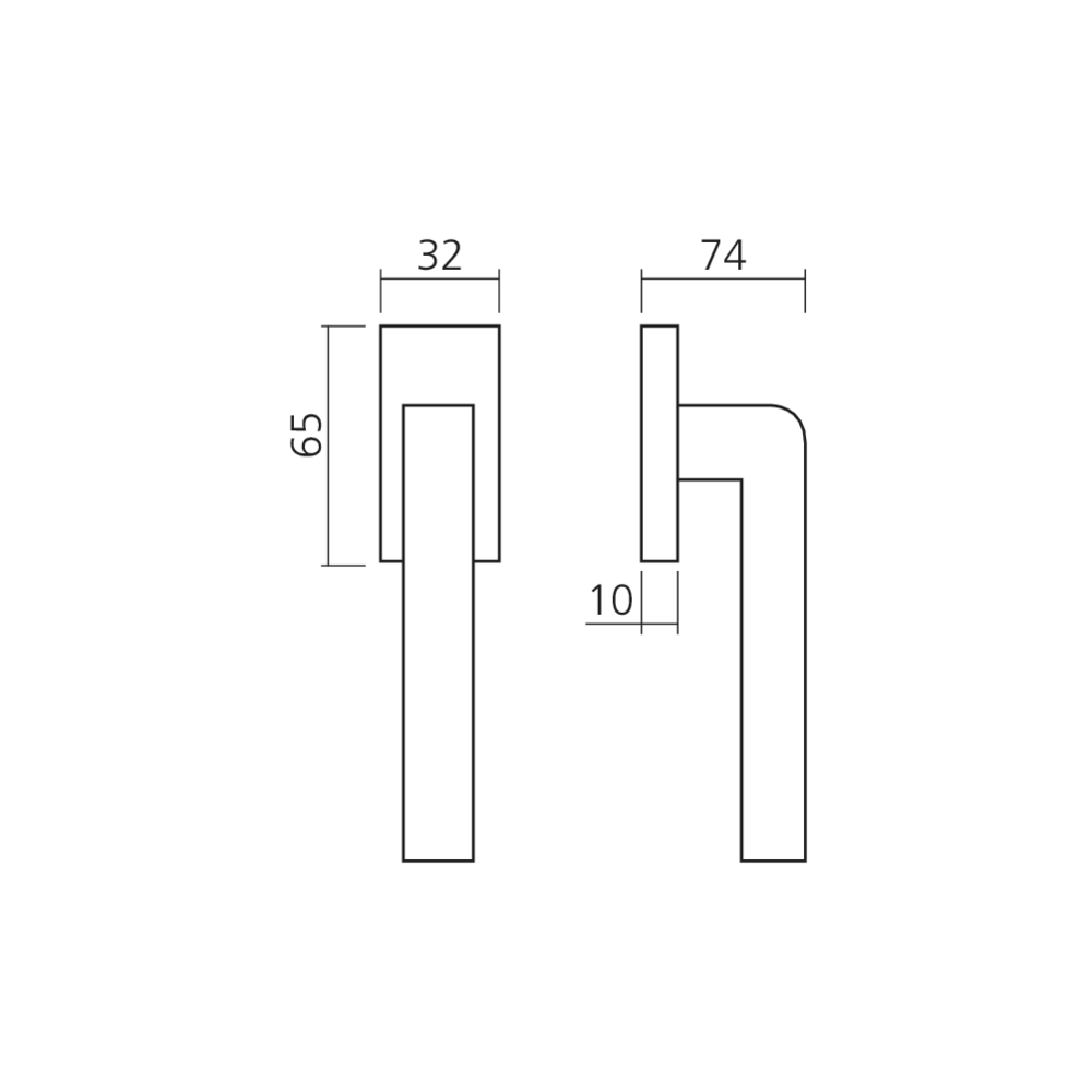 Poignée de fenêtre QUADRA