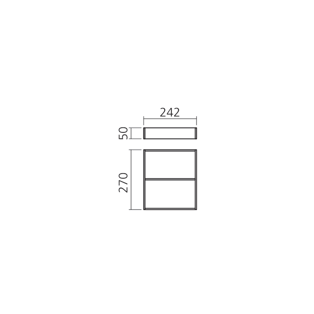 Cadre largeur 242 mm design acier
