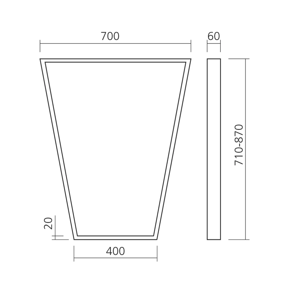 Pied de table TRAPEZE