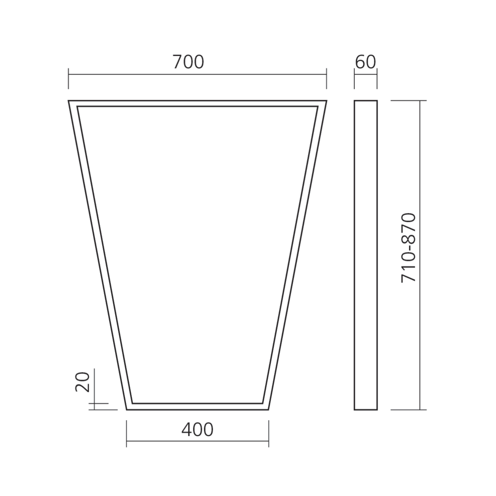 Pied de table TRAPEZE