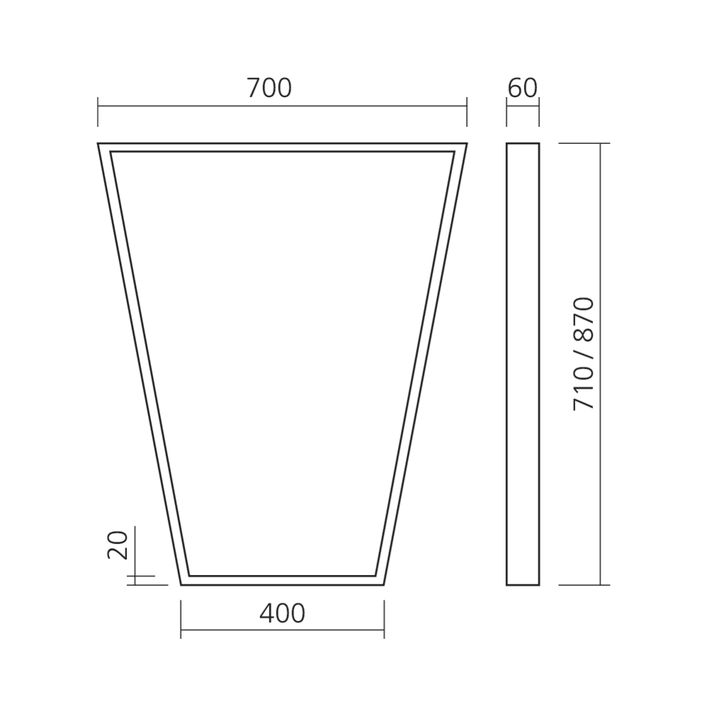 Pied de table TRAPEZE