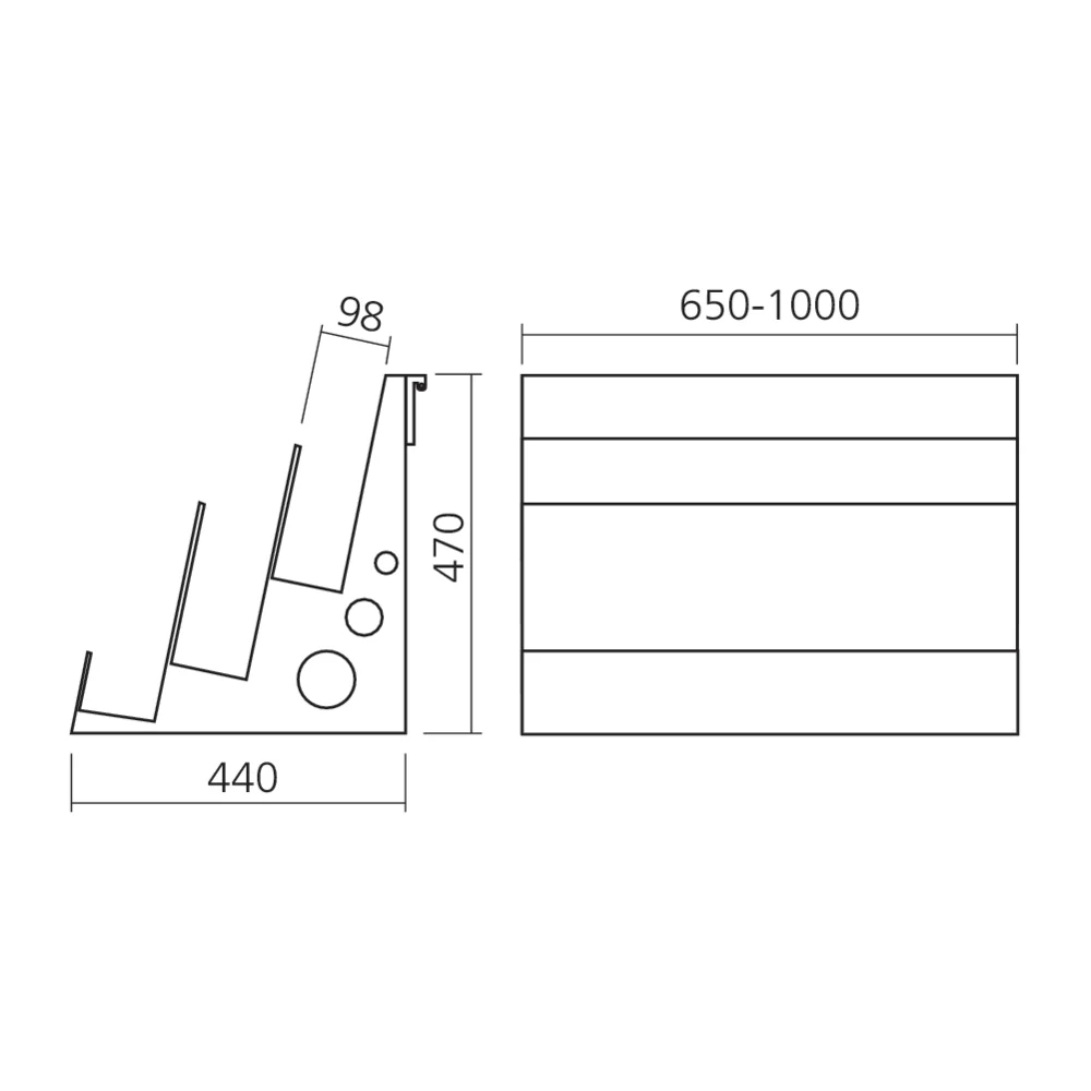 Présentoir 3 niveaux