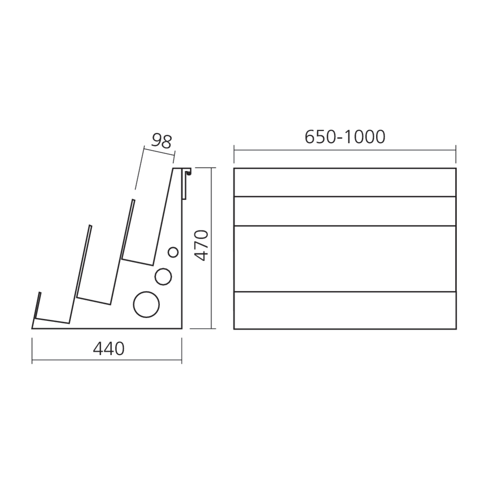 Présentoir 3 niveaux
