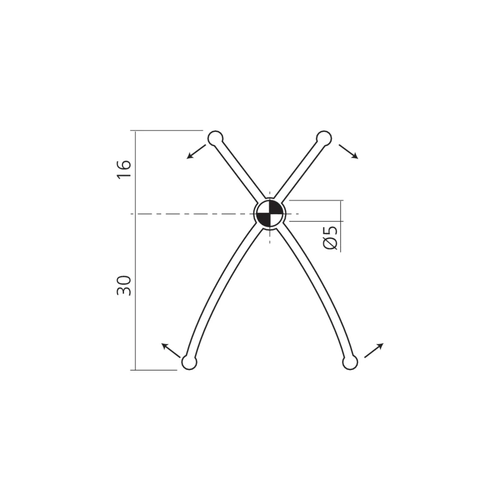 Taquet de blocage en croix
