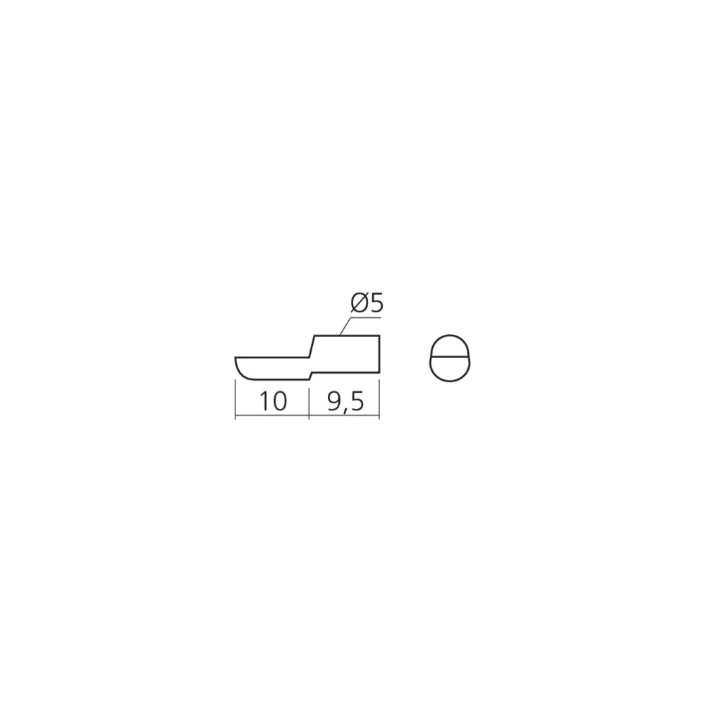 Taquet de rayon Ø5 mm