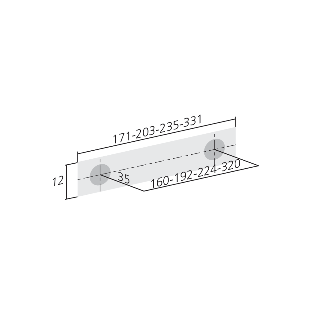 Poignée inox 12 x 12 mm
